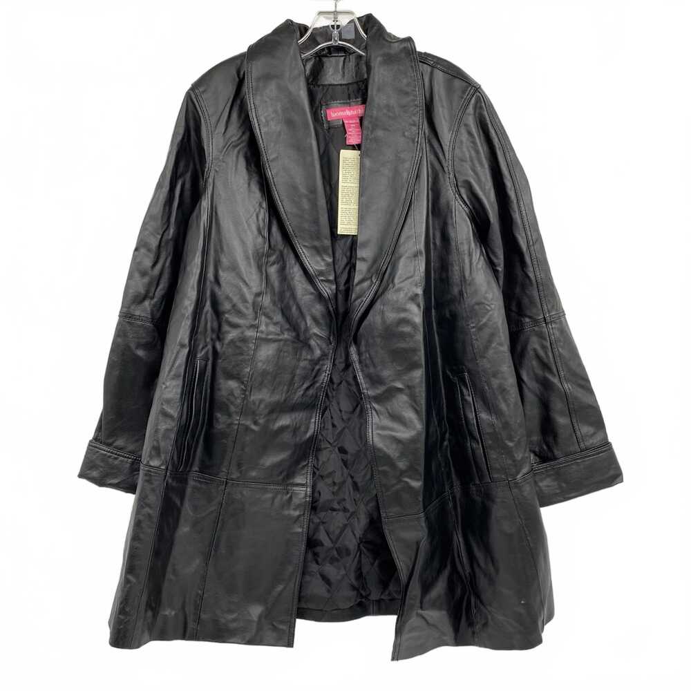 Woman Within Black Leather Jacket | Plus Size 18W